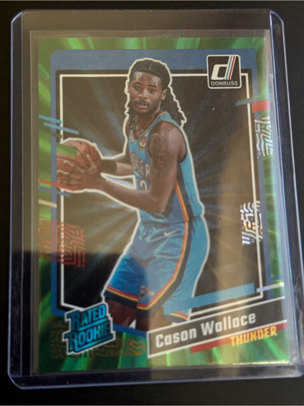 2023-24 Panini Donruss - Rated Rookie Cason Wallace #231 Holo Green Laser (RC)